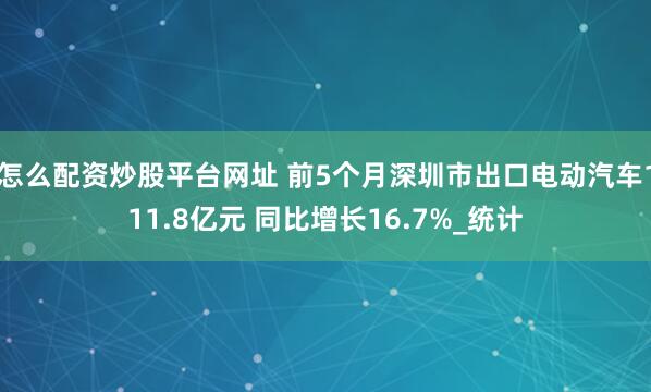 怎么配资炒股平台网址 前5个月深圳市出口电动汽车111.8亿元 同比增长16.7%_统计